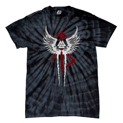 Valkyrie Symbol Valknut Odin Wings Vikings Asgard Valhalla Tie-Dye T-Shirt