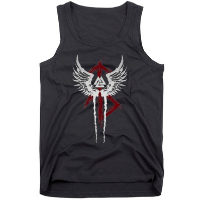 Valkyrie Symbol Valknut Odin Wings Vikings Asgard Valhalla Tank Top