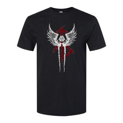 Valkyrie Symbol Valknut Odin Wings Vikings Asgard Valhalla Softstyle CVC T-Shirt