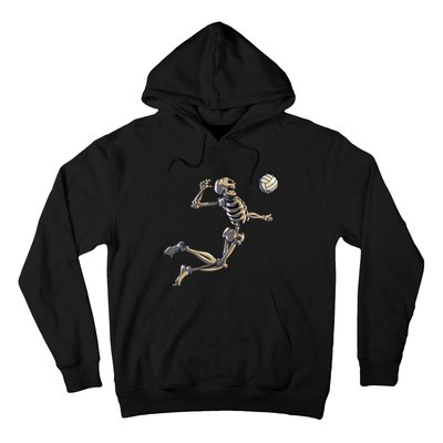 Volleyball Skeleton Volleyball Player Halloween Hoodie