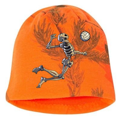 Volleyball Skeleton Volleyball Player Halloween Kati - Camo Knit Beanie