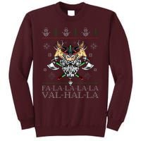 Viking Santa Viking Christmas Sweater Falala Lala Valhalla Tall Sweatshirt