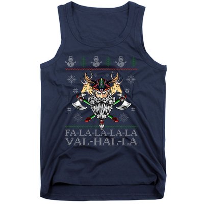 Viking Santa Viking Christmas Sweater Falala Lala Valhalla Tank Top