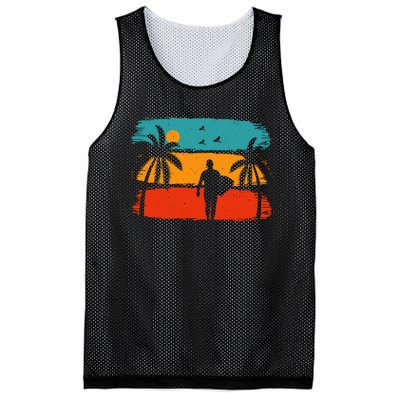 Vintage Summer Vibes Print Mesh Reversible Basketball Jersey Tank