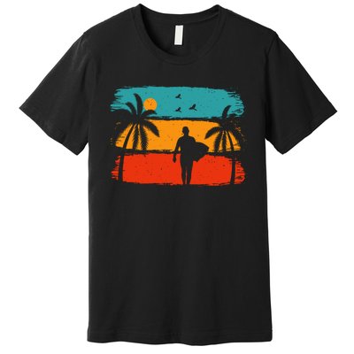 Vintage Summer Vibes Print Premium T-Shirt