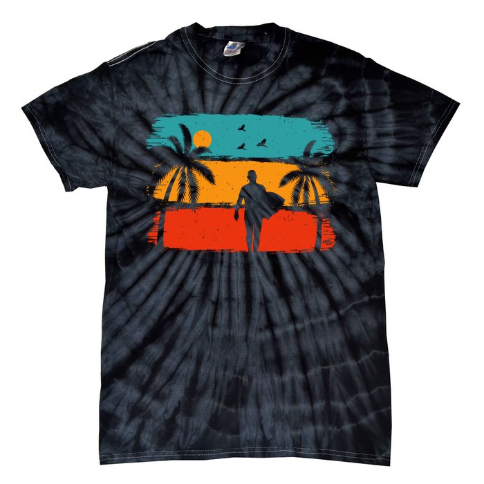 Vintage Summer Vibes Print Tie-Dye T-Shirt