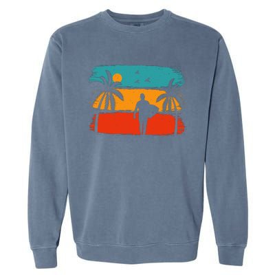 Vintage Summer Vibes Print Garment-Dyed Sweatshirt