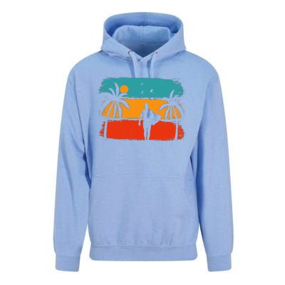 Vintage Summer Vibes Print Unisex Surf Hoodie