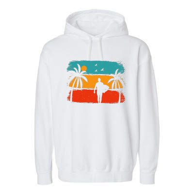 Vintage Summer Vibes Print Garment-Dyed Fleece Hoodie