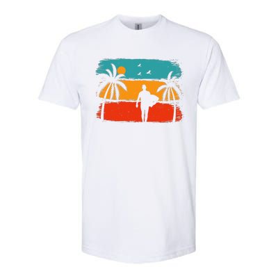 Vintage Summer Vibes Print Softstyle CVC T-Shirt