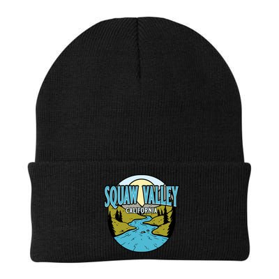 Vintage Squaw Valley California River Valley Souvenir Print Beanie