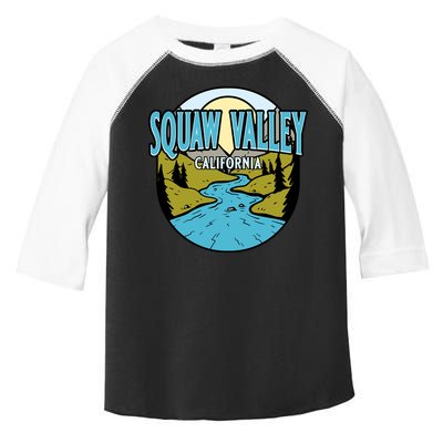 Vintage Squaw Valley California River Valley Souvenir Print Toddler Fine Jersey T-Shirt