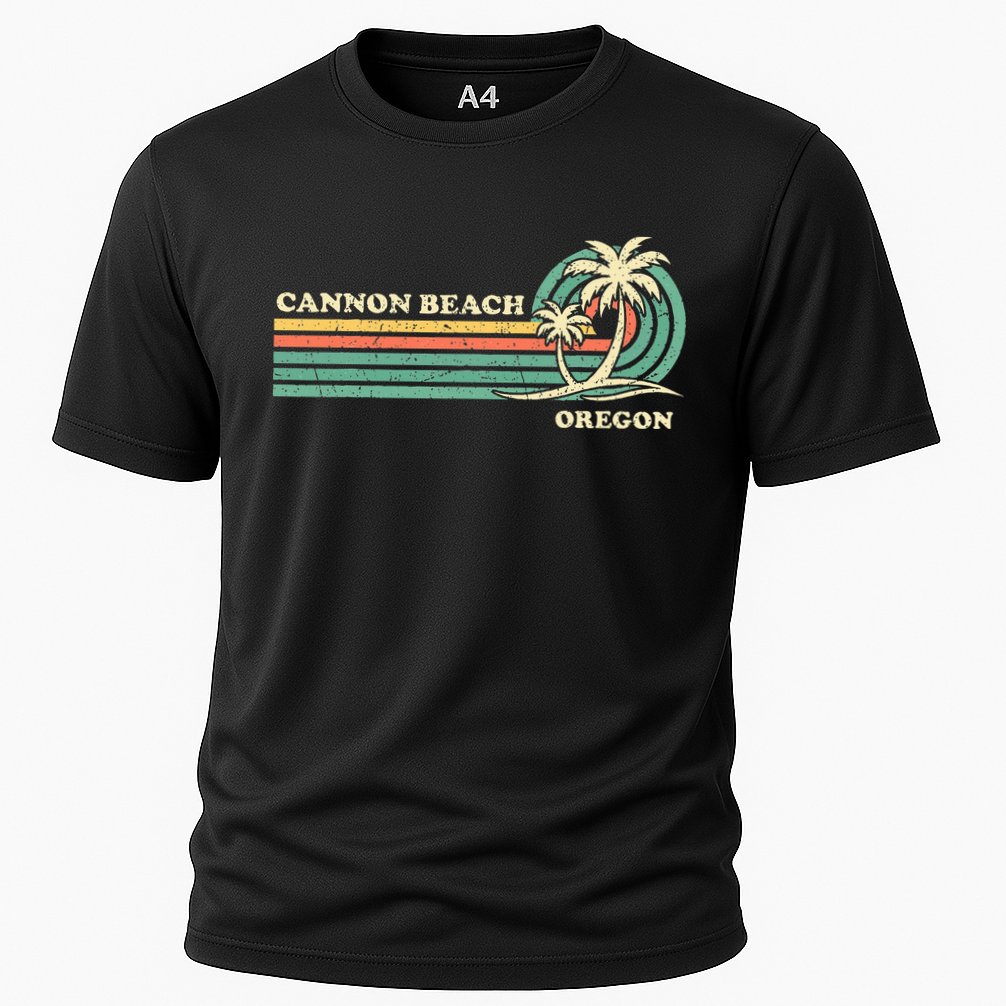 Vintage Summer Vacation Oregon Cannon Beach Performance Shirt