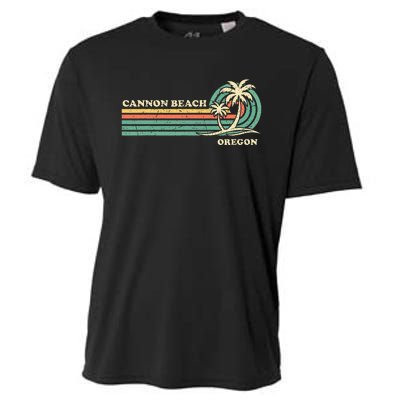 Vintage Summer Vacation Oregon Cannon Beach Cooling Performance Crew T-Shirt