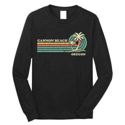 Vintage Summer Vacation Oregon Cannon Beach Long Sleeve Shirt