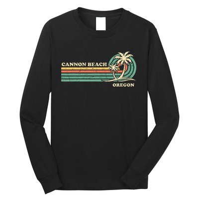 Vintage Summer Vacation Oregon Cannon Beach Long Sleeve Shirt