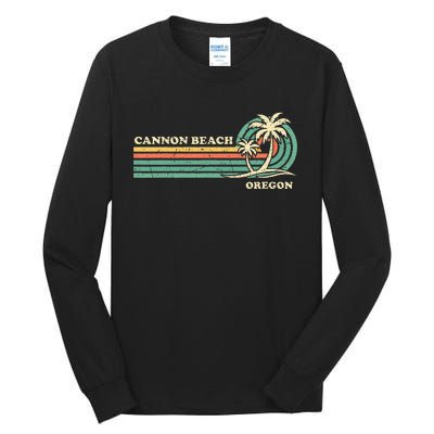 Vintage Summer Vacation Oregon Cannon Beach Tall Long Sleeve T-Shirt