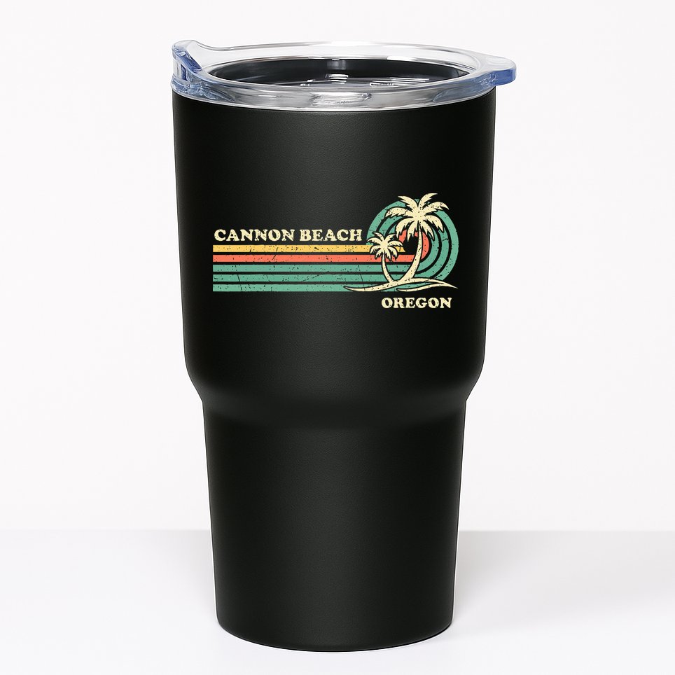 Vintage Summer Vacation Oregon Cannon Beach Tumbler