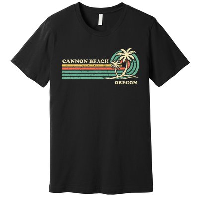 Vintage Summer Vacation Oregon Cannon Beach Premium T-Shirt