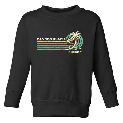Vintage Summer Vacation Oregon Cannon Beach Toddler Sweatshirt