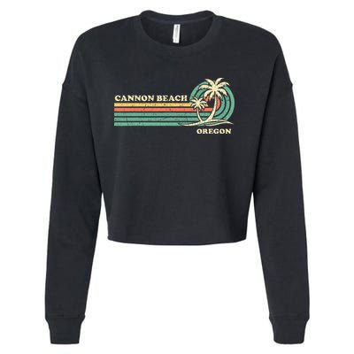 Vintage Summer Vacation Oregon Cannon Beach Cropped Pullover Crew