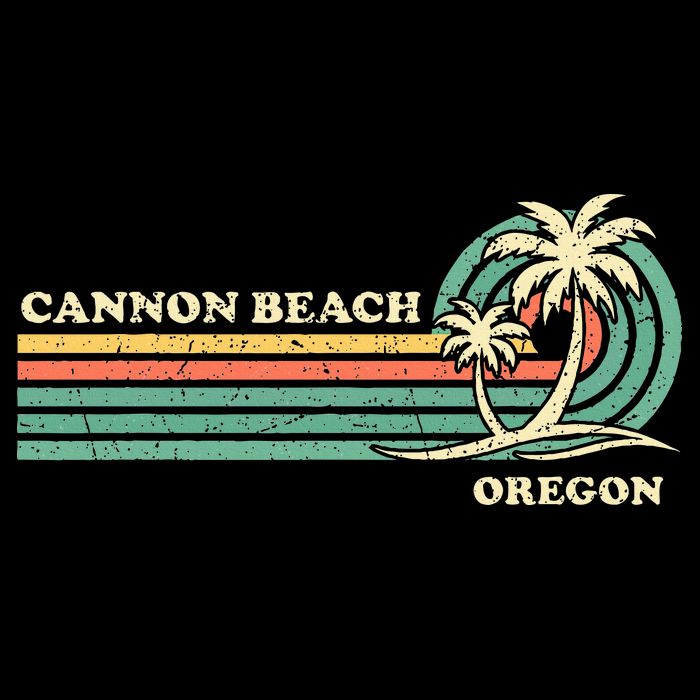 Vintage Summer Vacation Oregon Cannon Beach Womens T-Shirt