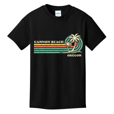 Vintage Summer Vacation Oregon Cannon Beach Kids T-Shirt