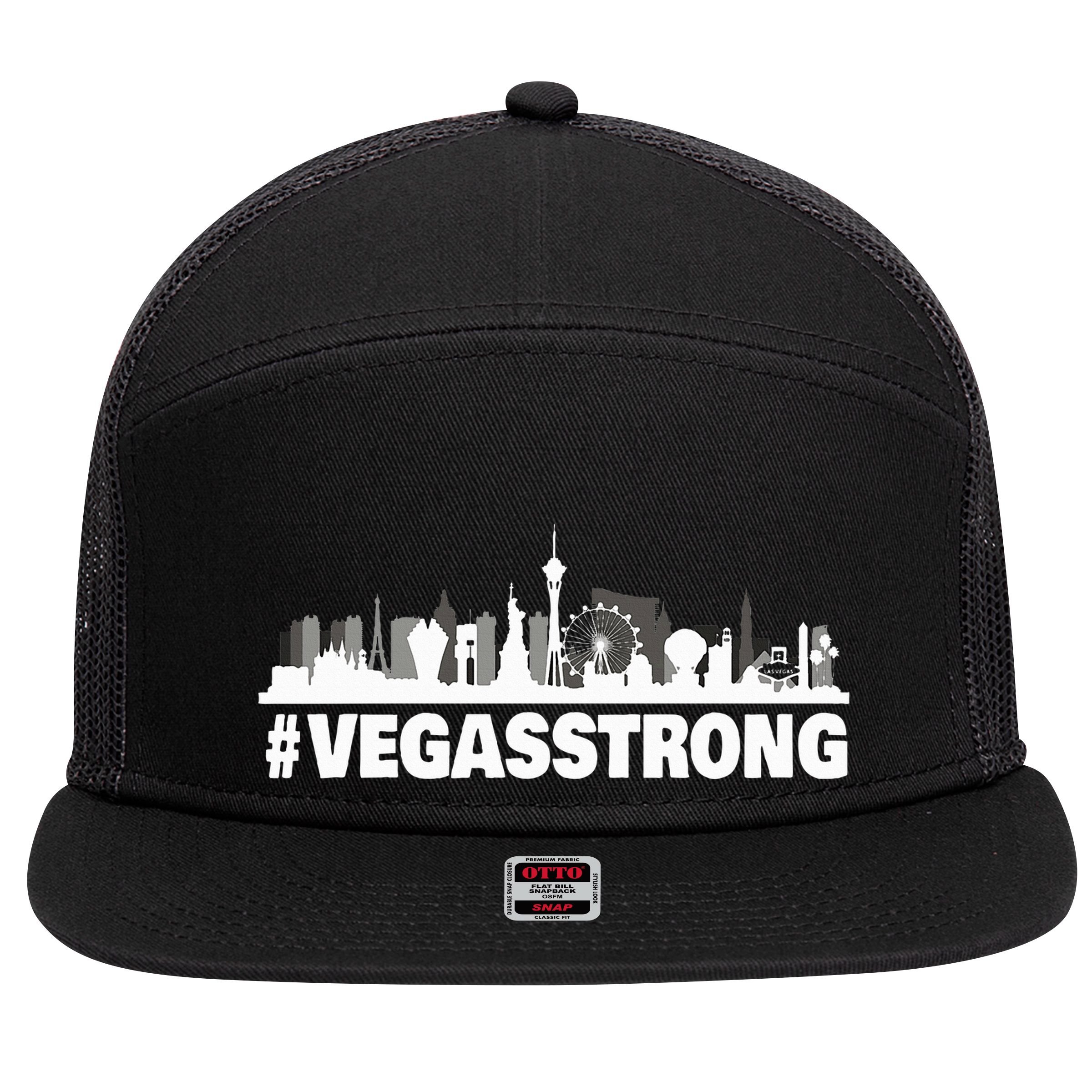 Vegas Strong 7 Panel Mesh Trucker Snapback Hat
