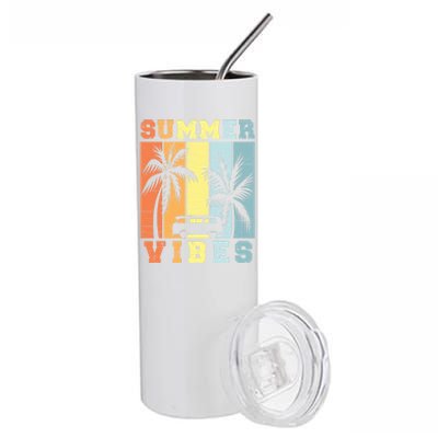 Vacation Summer Vibes Retro Vintage Oh Hey Vacay Gift Stainless Steel Tumbler