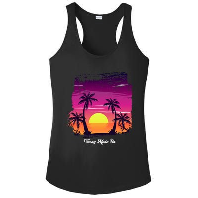 Vintage Sunset Vacay Mode: On Summer Beach Gift Ladies PosiCharge Competitor Racerback Tank