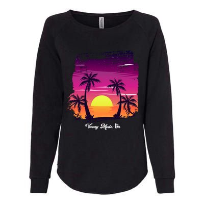 Vintage Sunset Vacay Mode: On Summer Beach Gift Womens California Wash Sweatshirt