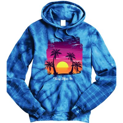 Vintage Sunset Vacay Mode: On Summer Beach Gift Tie Dye Hoodie