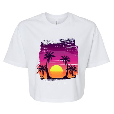 Vintage Sunset Vacay Mode: On Summer Beach Gift Bella+Canvas Jersey Crop Tee