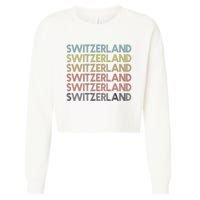 Vintage Switzerland Cropped Pullover Crew