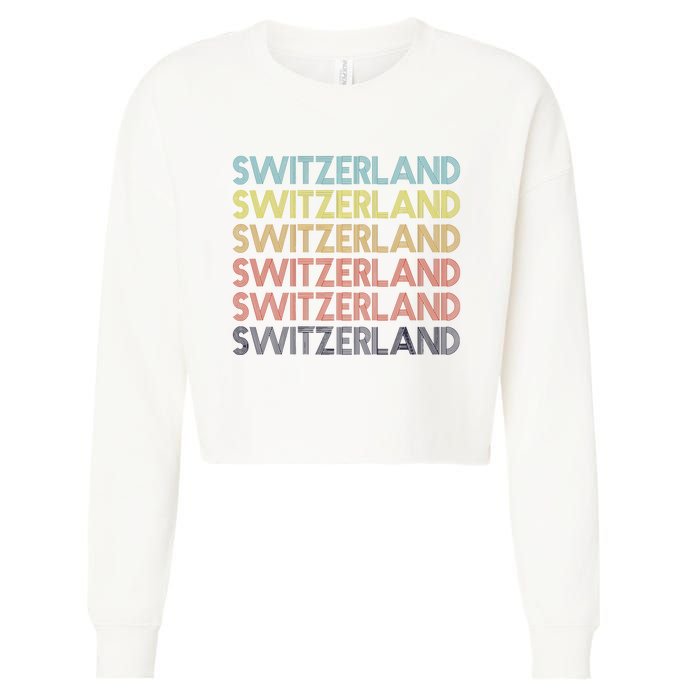 Vintage Switzerland Cropped Pullover Crew