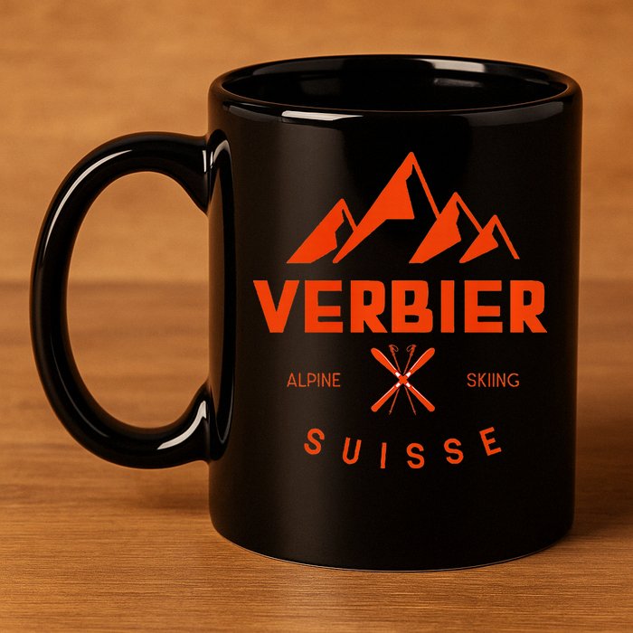 Verbier Suisse  11oz C Handle Ceramic Mug