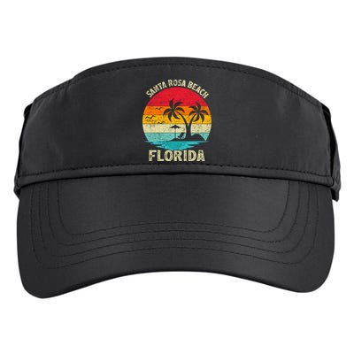 Vintage Summer Vacation Retro Florida Santa Rosa Beach Gift Adult Drive Performance Visor