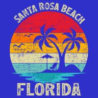Vintage Summer Vacation Retro Florida Santa Rosa Beach Gift Kids T-Shirt