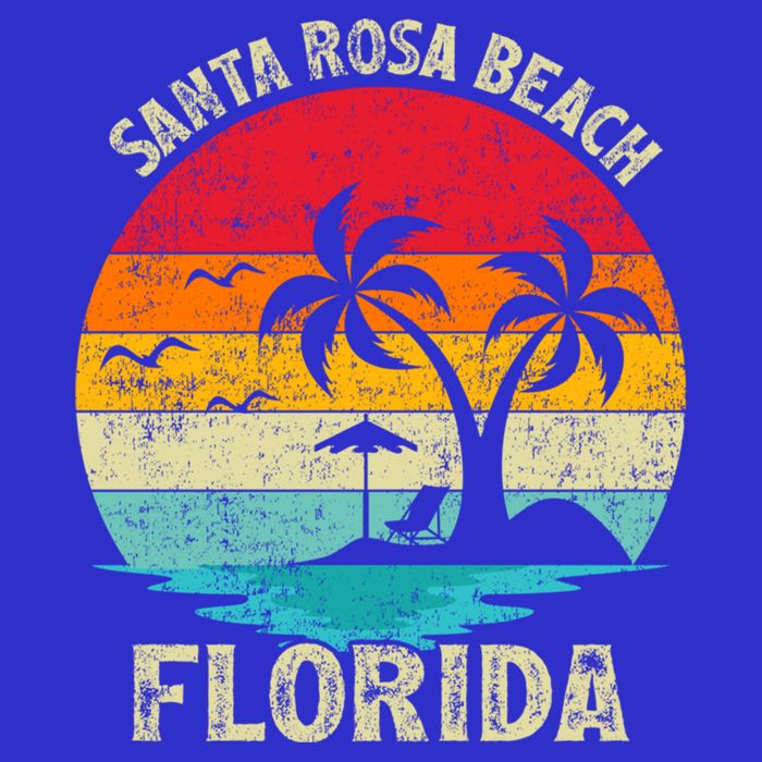 Vintage Summer Vacation Retro Florida Santa Rosa Beach Gift Kids T-Shirt