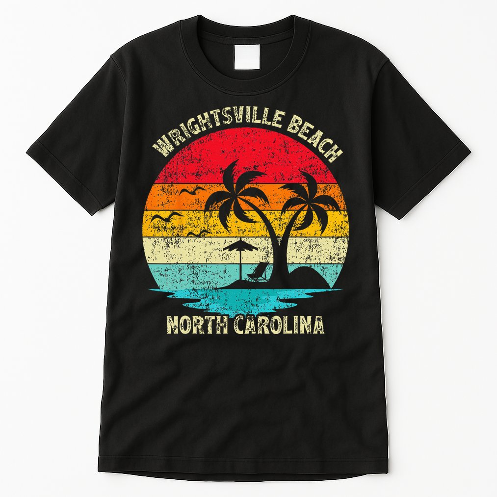 Vintage Summer Vacation North Carolina Wrightsville Beach Tall T-Shirt