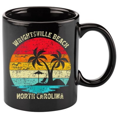 Vintage Summer Vacation North Carolina Wrightsville Beach 11oz C Handle Ceramic Mug