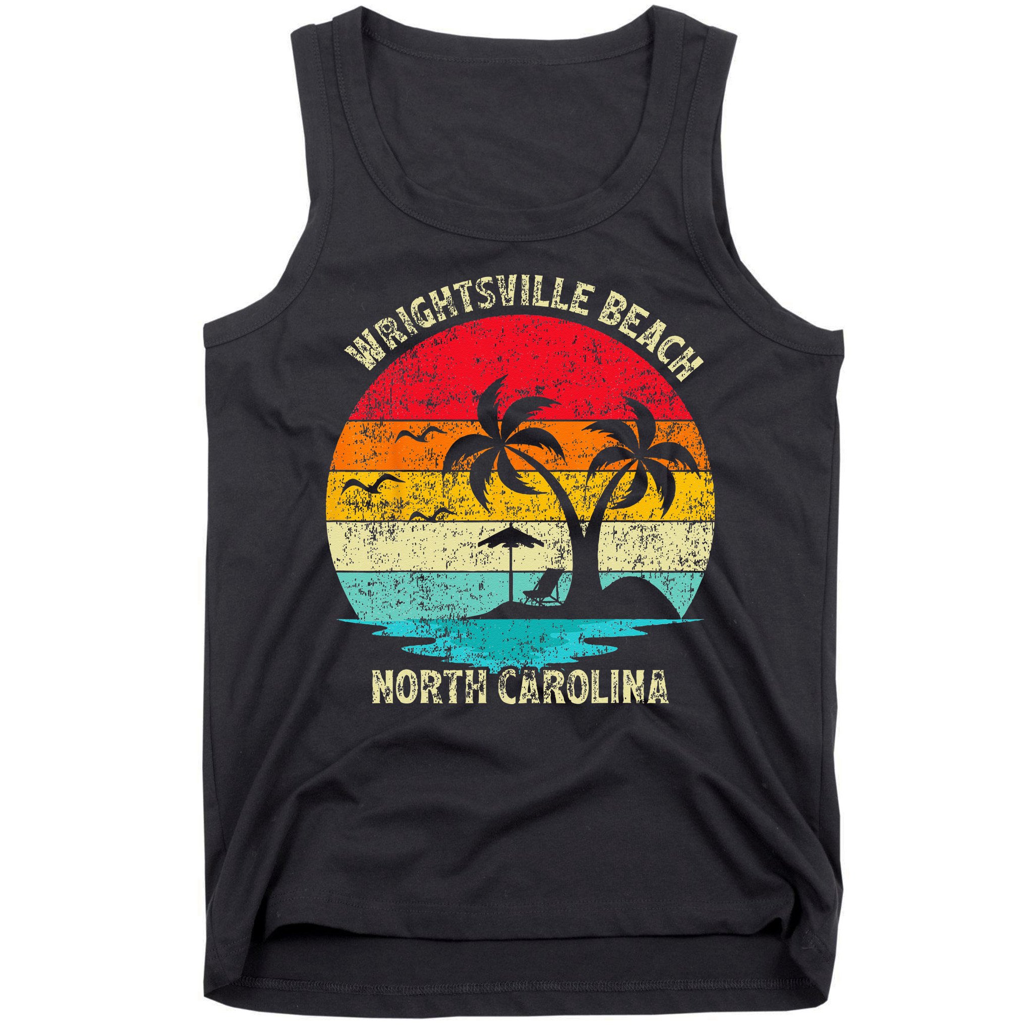 Vintage Summer Vacation North Carolina Wrightsville Beach Tank Top