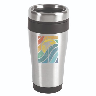 Vintage Summer Vacation Vibes Tee Sunset Sunrise Palms Vacay Great Gift 16oz Travel Tumbler