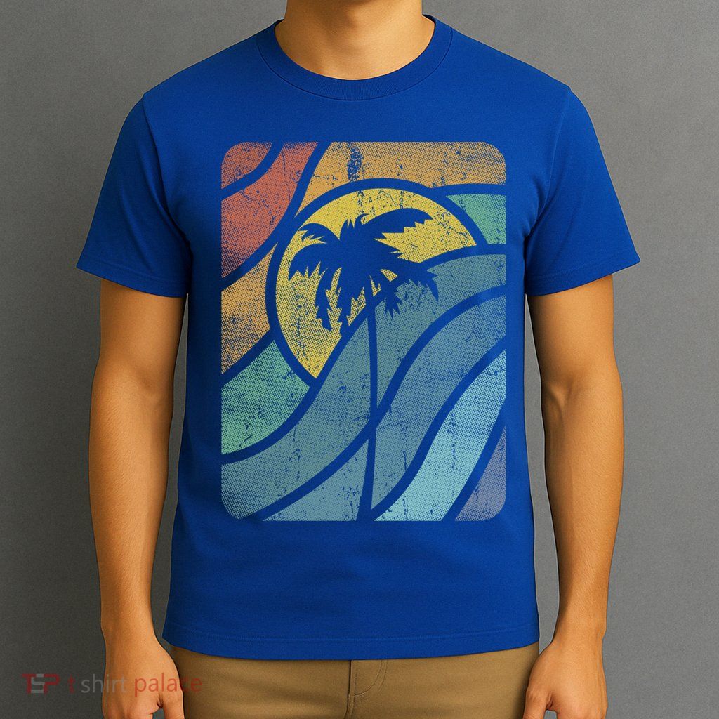 Vintage Summer Vacation Vibes Tee Sunset Sunrise Palms Vacay Great Gift T-Shirt