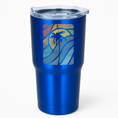 Vintage Summer Vacation Vibes Tee Sunset Sunrise Palms Vacay Great Gift Tumbler