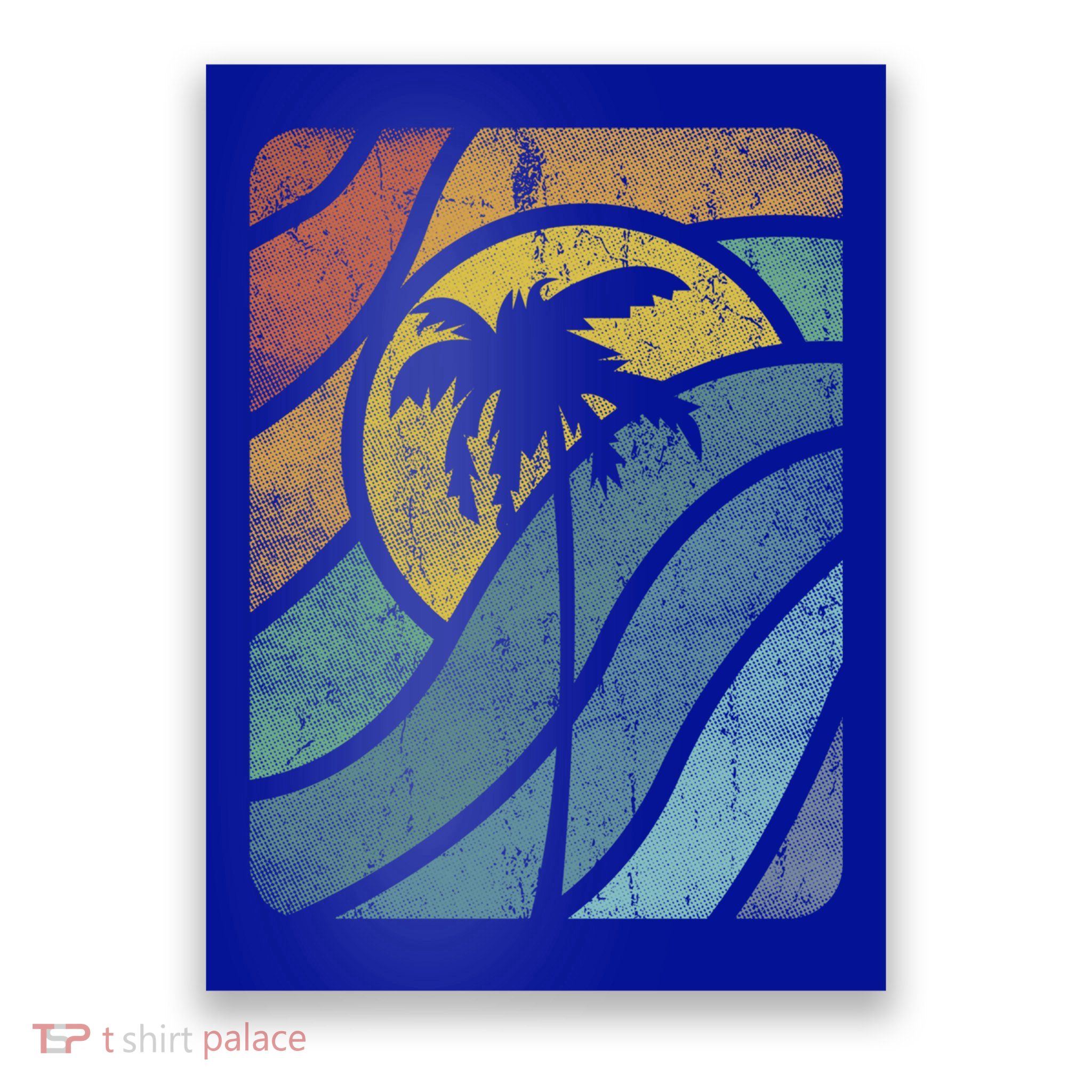 Vintage Summer Vacation Vibes Tee Sunset Sunrise Palms Vacay Great Gift Poster