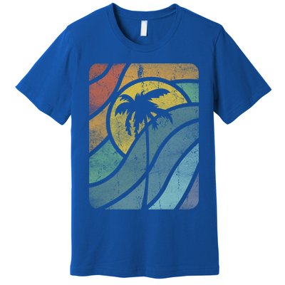 Vintage Summer Vacation Vibes Tee Sunset Sunrise Palms Vacay Great Gift Premium T-Shirt