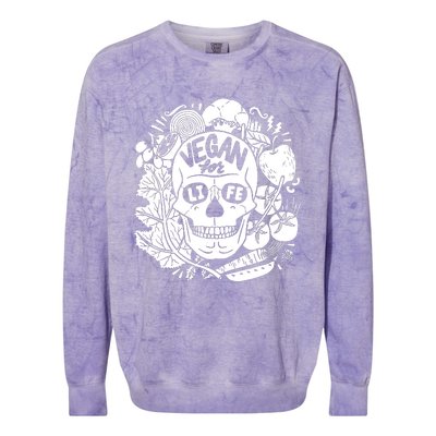 Vegan Skull Colorblast Crewneck Sweatshirt