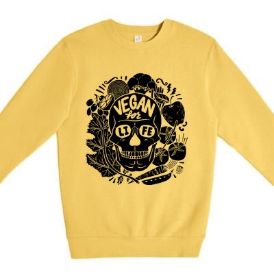 Vegan Skull Premium Crewneck Sweatshirt