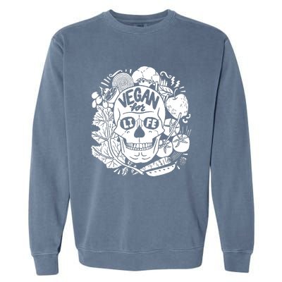 Vegan Skull Garment-Dyed Sweatshirt